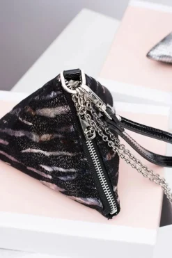 Hot Damska Torebka Piramidka Szaro Czarna Torebki Nobo