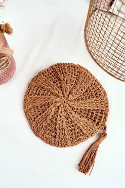 Online Damska Torebka Pleciona Boho Camel Torebki Klasyczne