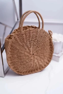 Hot Boto Damska Torebka Pleciona Octario Camel