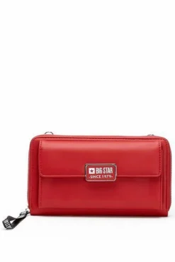 Listonoszki|Kopertówki>Big Star Shoes Damska Torebka Portfel 2w1 BIG STAR GG674008 Czerwona