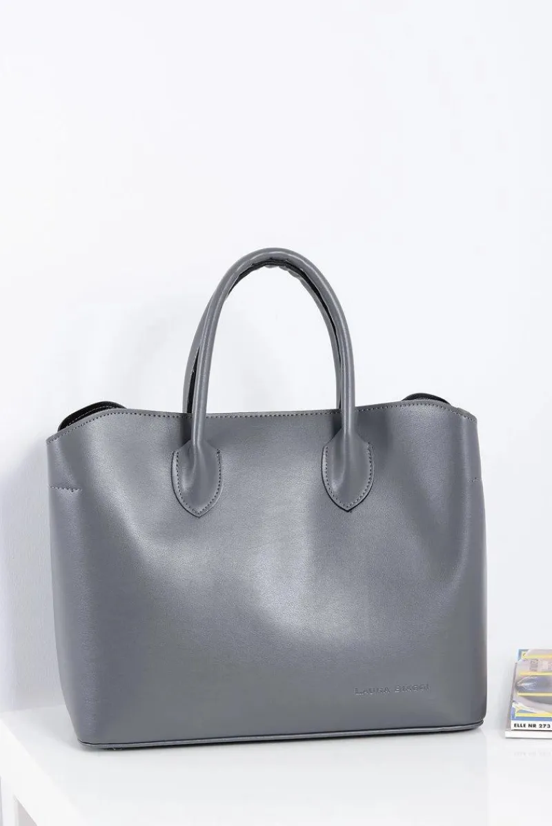 Damska Torebka Shopper Szara + Kosmetyczka Torebki Klasyczne