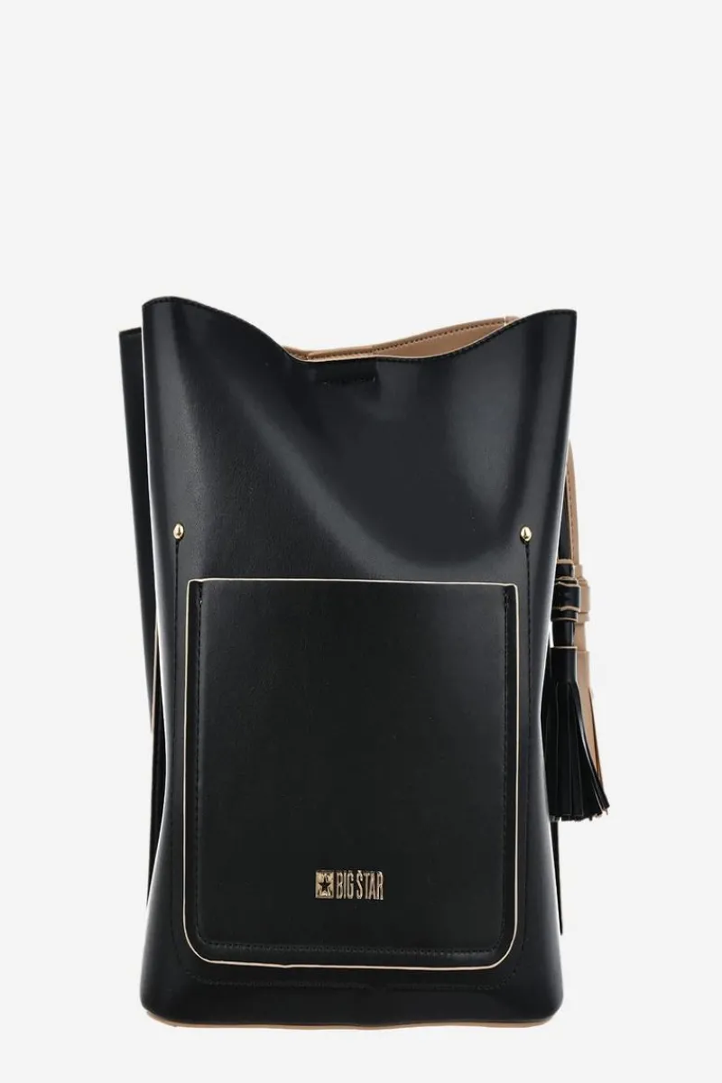 Torebki Klasyczne>Big Star Shoes Damska Torebka Z Eko Skóry Big Star OO574138 Czarna