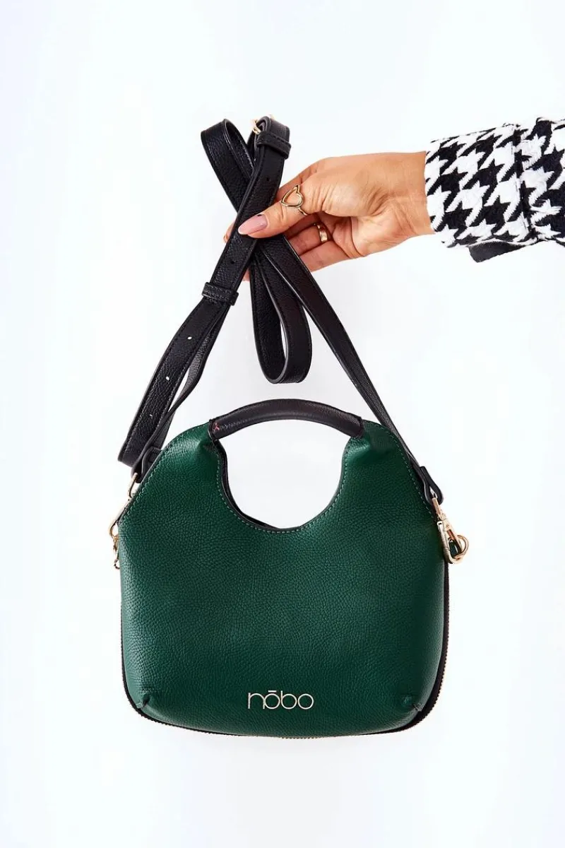 Sale Nobo Damska Torebka Z Paskiem L2990 Czarno-Zielona