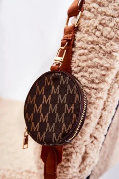 New Damska Torebka Z Portmonetką 3w1 Brązowa Bormea Torebki Klasyczne|Listonoszki