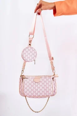 Hot Damska Torebka Z Portmonetką 3w1 Różowa Bormea Torebki Klasyczne|Listonoszki