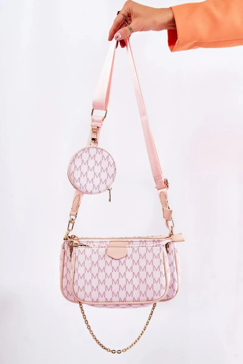 Hot Damska Torebka Z Portmonetką 3w1 Różowa Bormea Torebki Klasyczne|Listonoszki