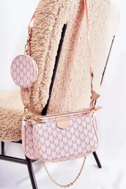 Hot Damska Torebka Z Portmonetką 3w1 Różowa Bormea Torebki Klasyczne|Listonoszki