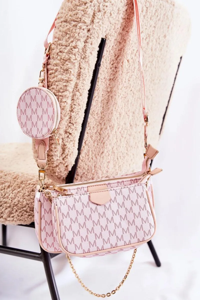 Hot Damska Torebka Z Portmonetką 3w1 Różowa Bormea Torebki Klasyczne|Listonoszki