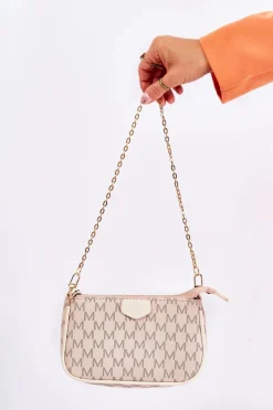 Clearance Boto Damska Torebka Z Portmonetką 3w1 Beżowa Bormea