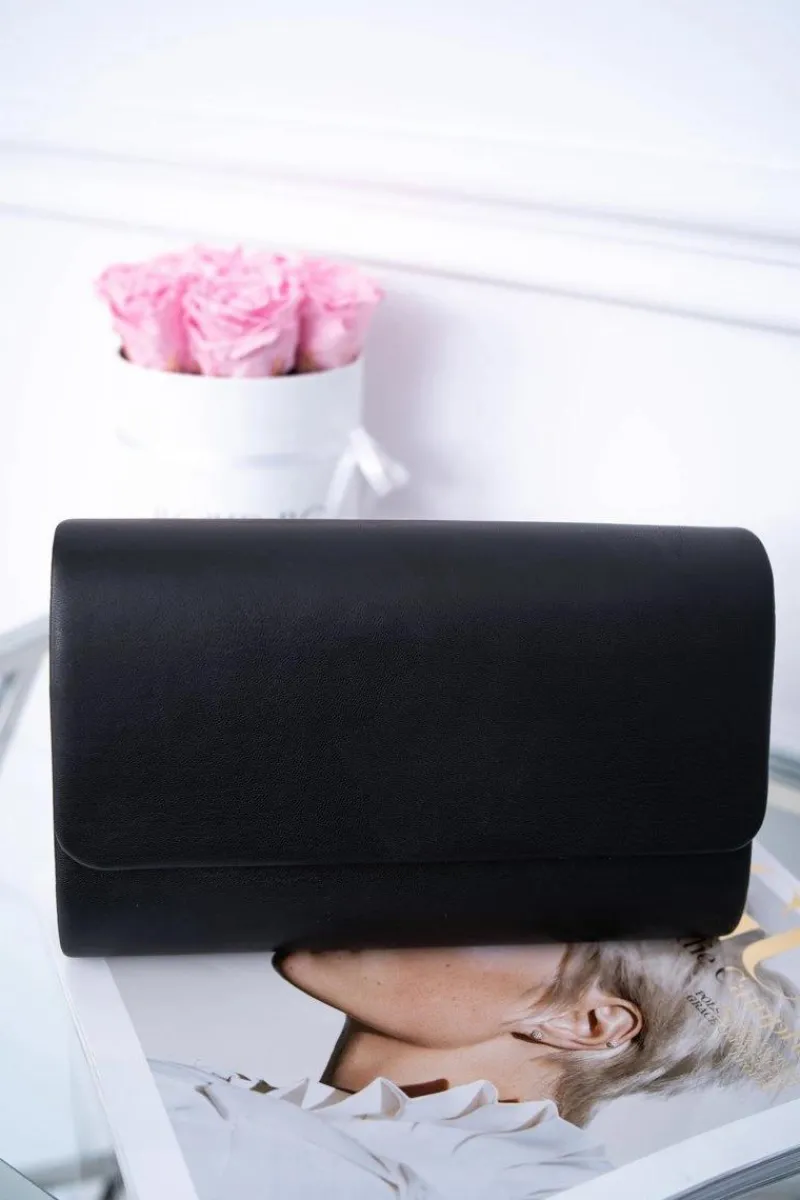 Kopertówki>Boto Damska Wieczorowa Torebka Czarna Kopertówka