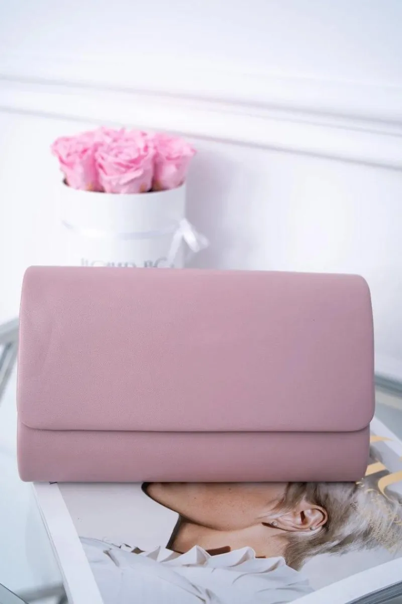 Outlet Damska Wieczorowa Torebka Różowa Kopertówka Kopertówki