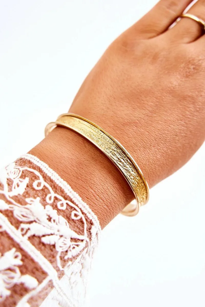 Discount Damska Wsuwana Bransoletka Z Tłoczeniem Złota Bransoletki