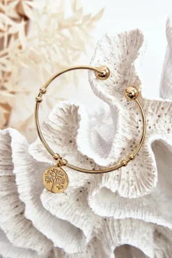 Bransoletki>Boto Damska Wsuwana Stalowa Bransoletka Drzewko Złota Złoty