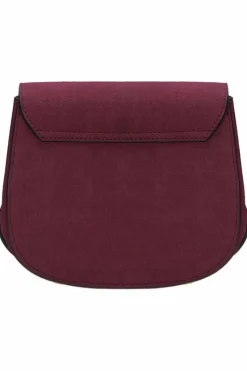 Damska Zamszowa Torebka Bordowa NBAG-F0180-C005 Torebki Nobo