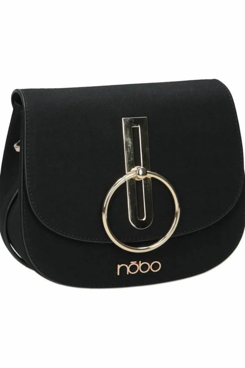 Clearance Nobo Damska Zamszowa Torebka Czarna NBAG-F0180-C020