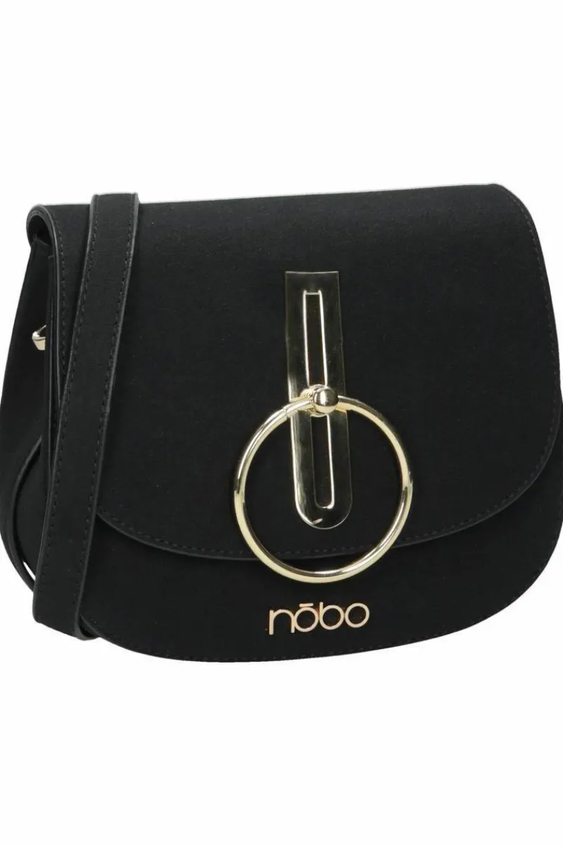 Clearance Nobo Damska Zamszowa Torebka Czarna NBAG-F0180-C020
