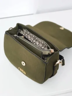 Torebki Nobo></noscript>Nobo Damska Zielona Zamszowa Torebka NBAG-F0180-C008