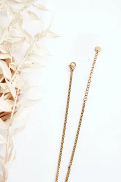 Hot Glam Chic Damski Łańcuszek Pancerka Z Białymi Kwiatami Złoty