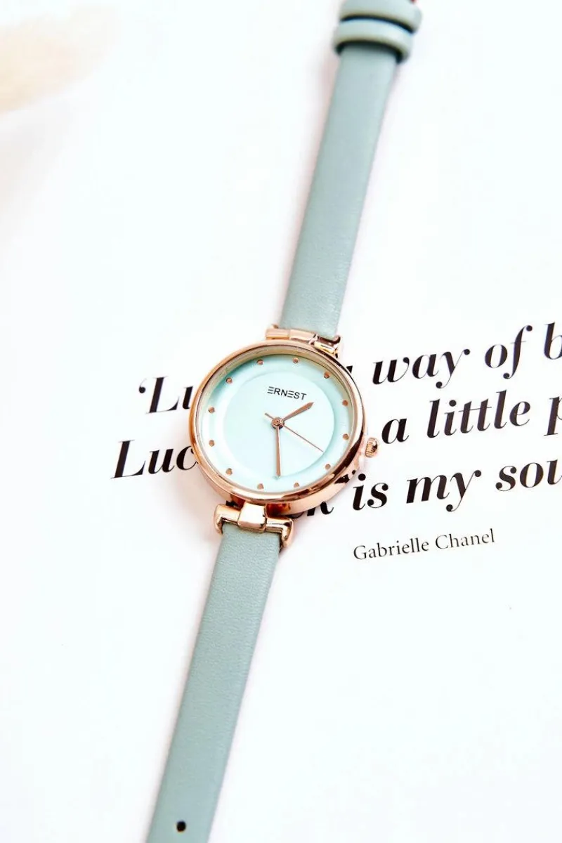 Hot Ernest Damski Analogowy Zegarek Miętowy