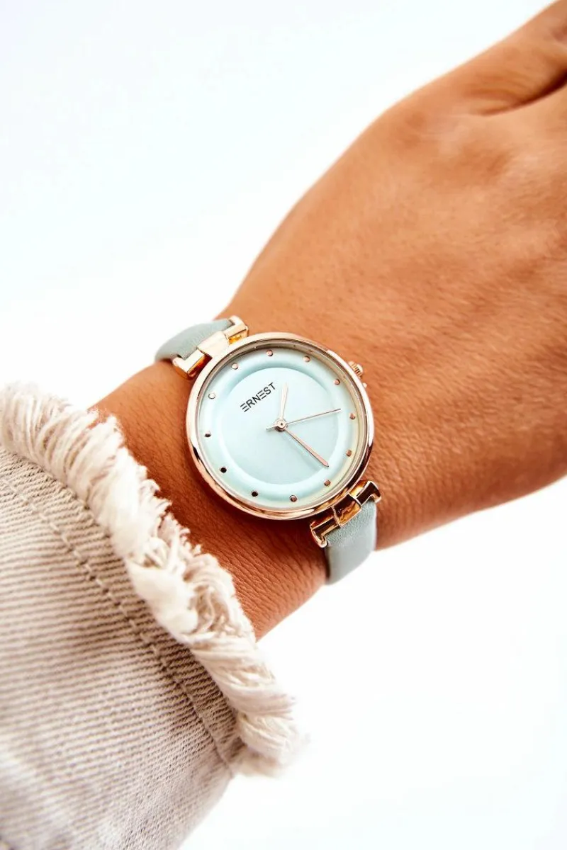 Hot Ernest Damski Analogowy Zegarek Miętowy