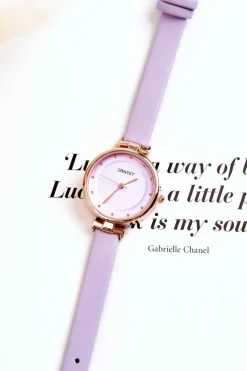 Discount Damski Analogowy Zegarek Fioletowy Zegarki