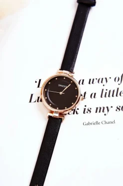 Sale Damski Analogowy Zegarek Czarny Zegarki