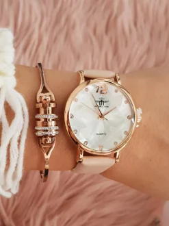 Hot Damski Beżowy Zegarek Morento Zegarki