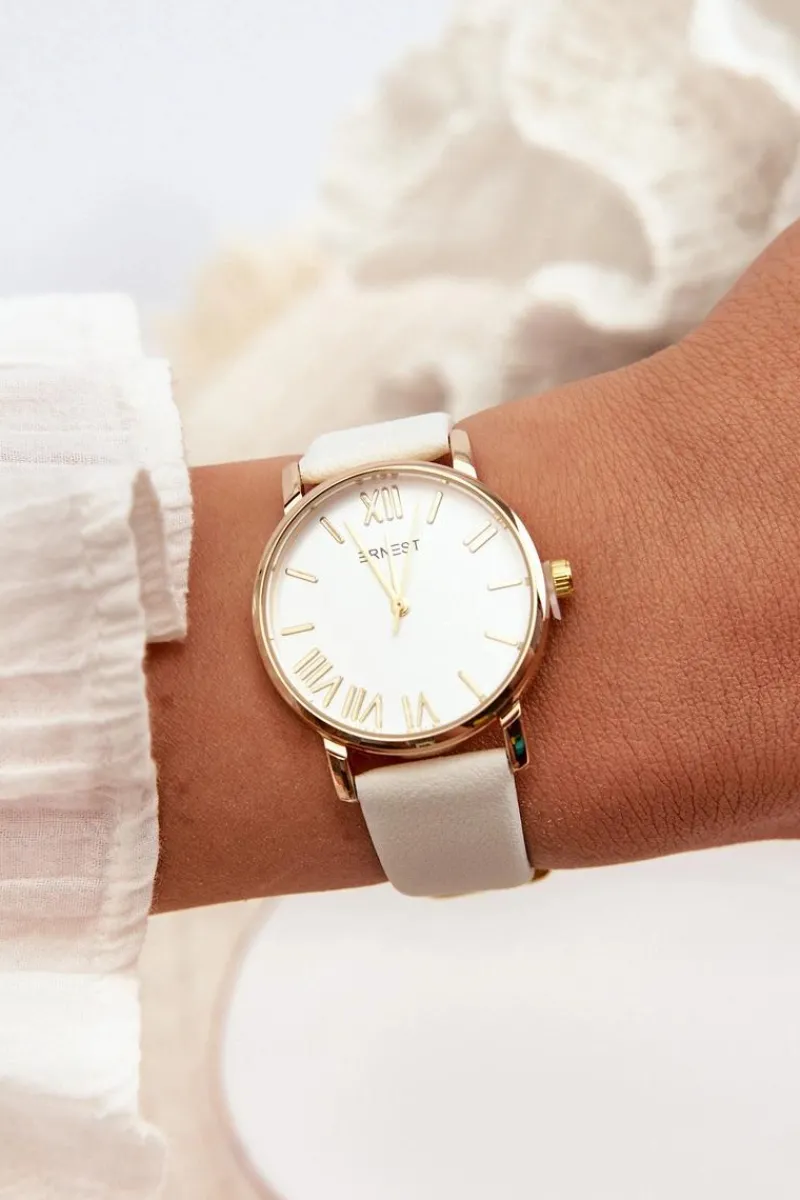 Sale Ernest Damski Biały Zegarek E97316