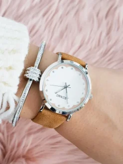 Outlet Damski Brązowy Zegarek Harmon Zegarki