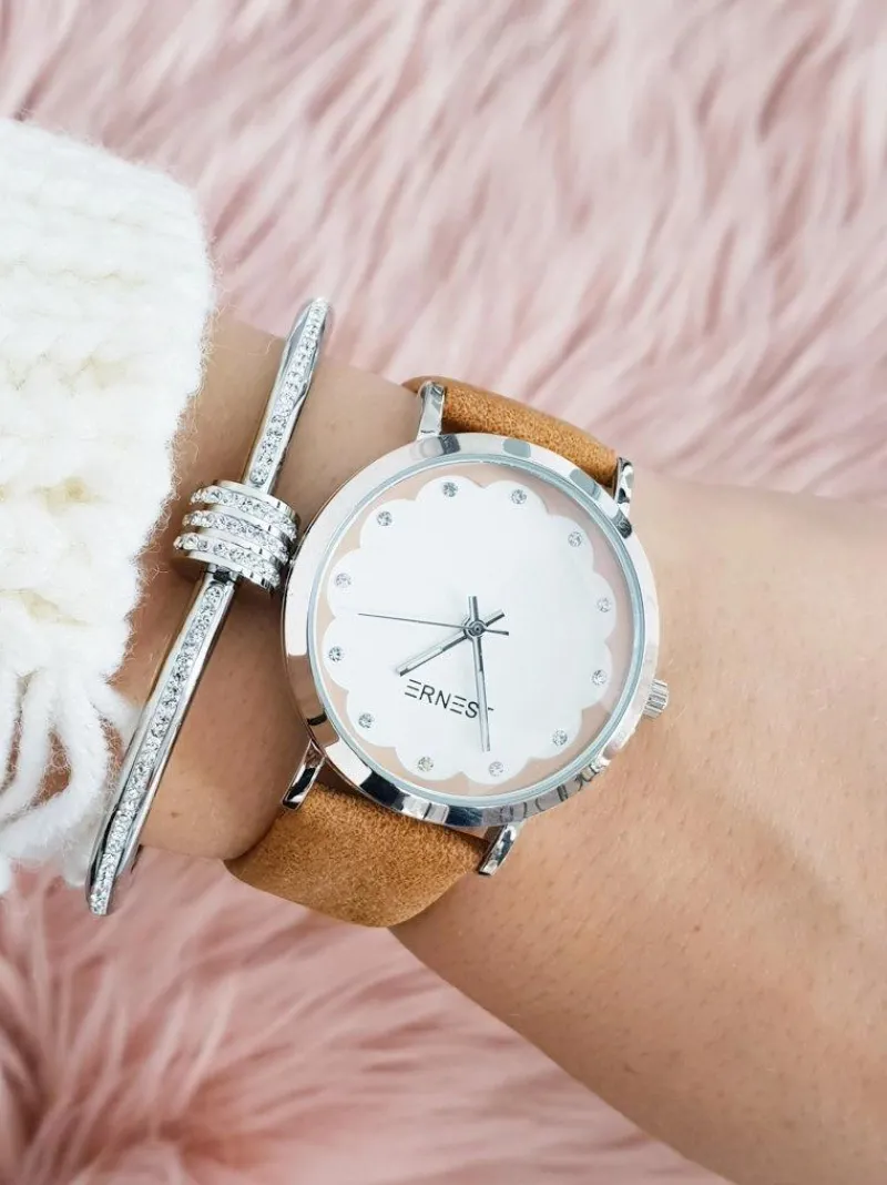 Outlet Damski Brązowy Zegarek Harmon Zegarki