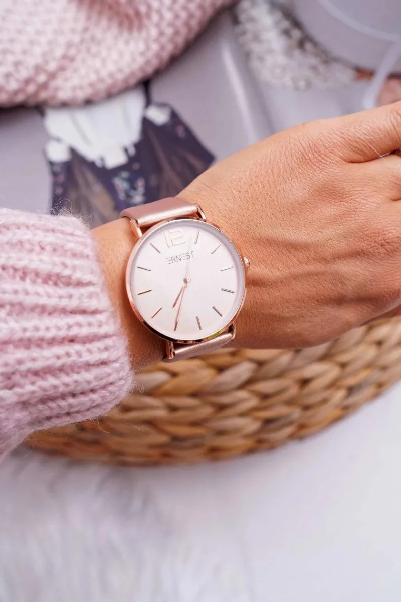 Online Ernest Damski Ciemnozłoty Złoty Zegarek Claire