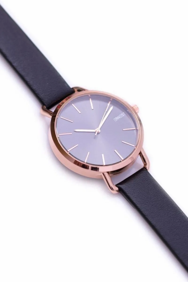 Zegarki>Ernest Damski Czarny Zegarek Contero