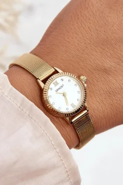 Discount Ernest Damski Delikatny Zegarek Na Bransolecie E97351