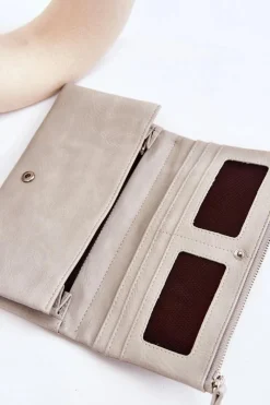 Boto Damski Duży Pojemny Portfel Szary Evina