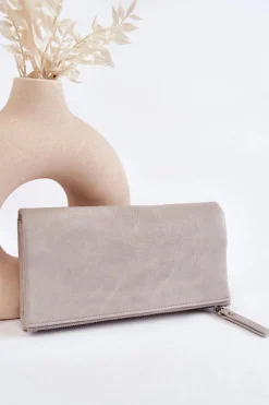 Outlet Damski Duży Portfel Na Magnes Szary Connes Portfele