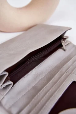 Outlet Damski Duży Portfel Na Magnes Szary Connes Portfele