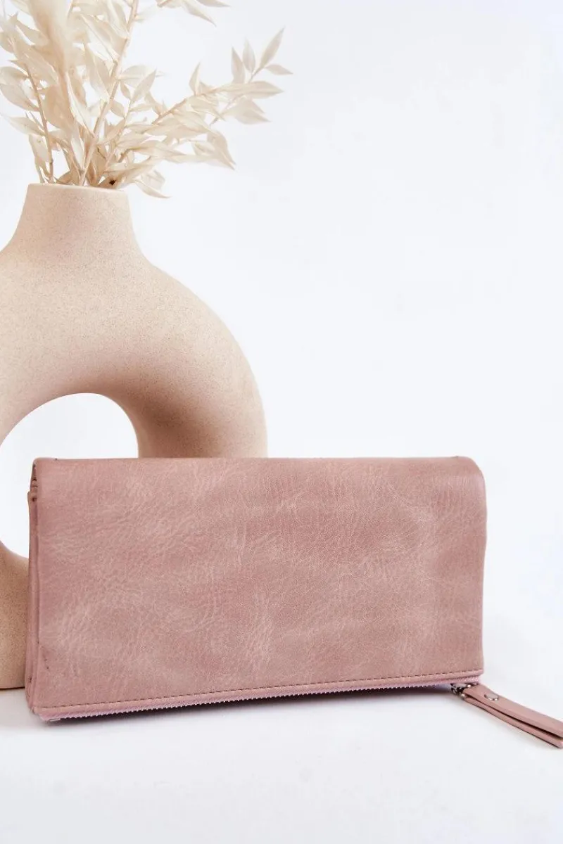 Boto Damski Duży Portfel Na Magnes Różowy Connes