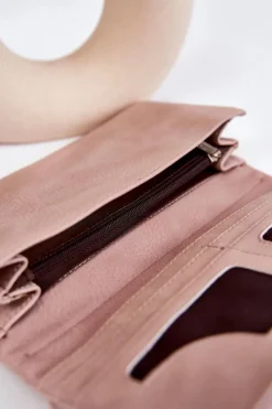 Boto Damski Duży Portfel Na Magnes Różowy Connes