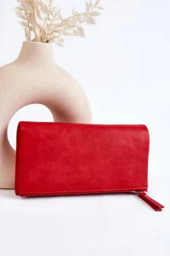 Portfele>Boto Damski Duży Portfel Na Magnes Czerwony Connes