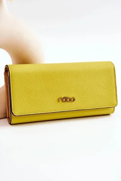Discount Nobo Damski Duży Portfel Skórzany M0123-C002 Żółty