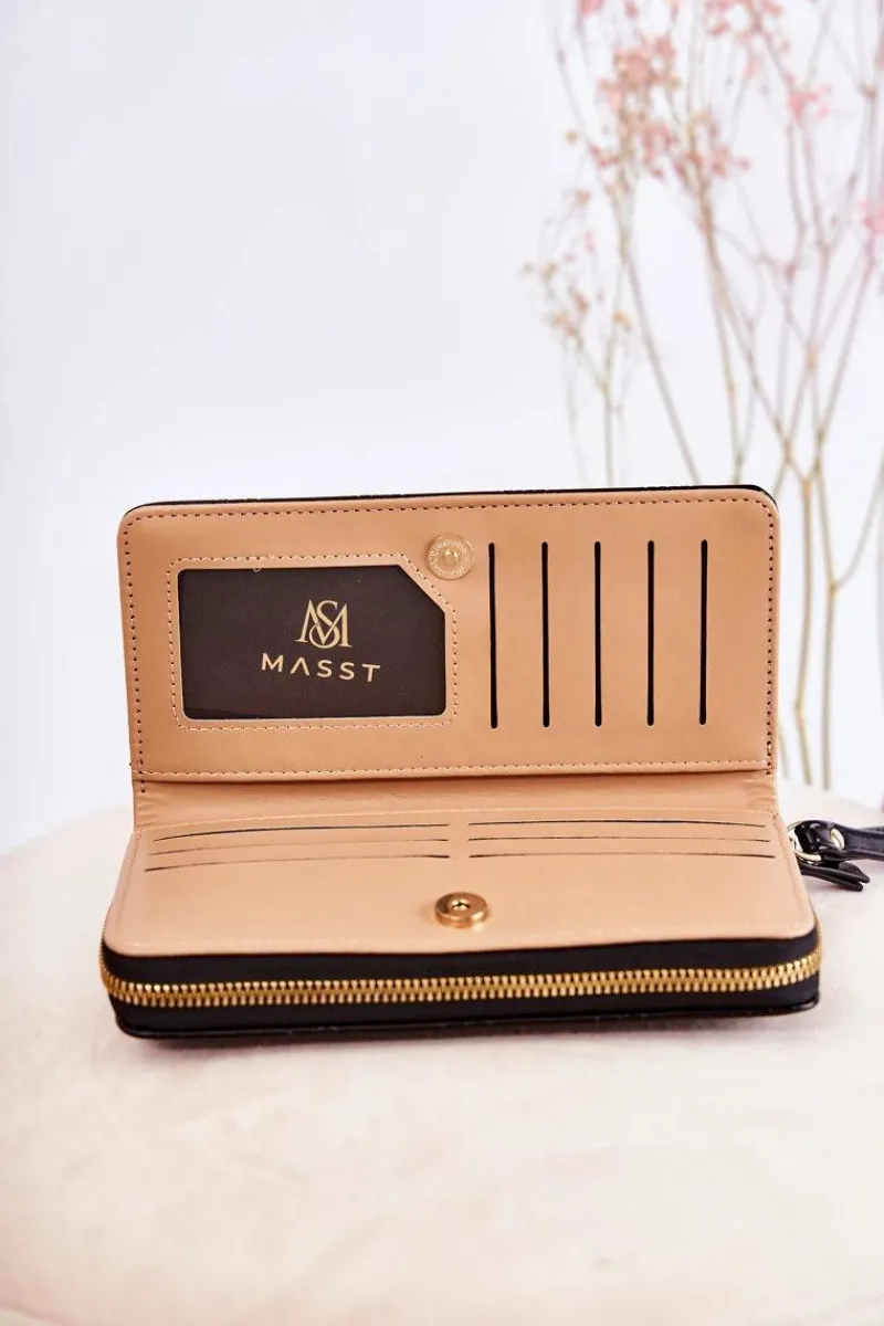 Discount Boto Damski Duży Portfel Z Ozdobą Czarny Fabio