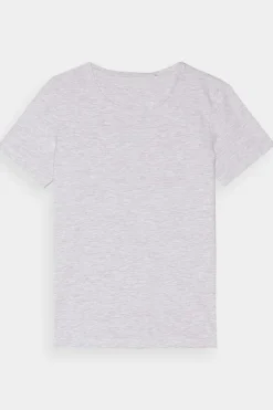 Online Damski Gładki T-Shirt Z Logo WMM00TTSHF1845-27M Damskie T-Shirty Damskie|Odzież 4F