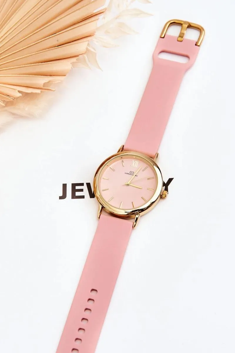 Giorgio&Dario Damski Gumowy Zegarek Różowy