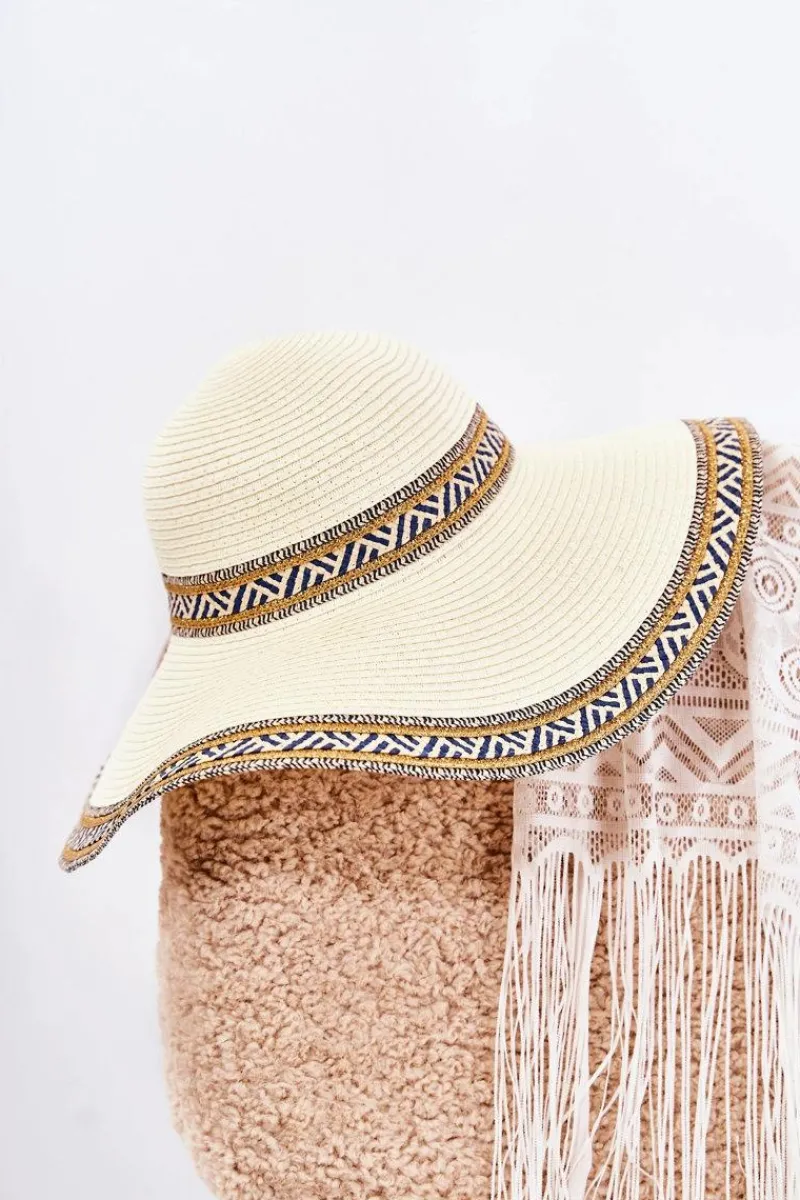 Sale Damski Kapelusz Na Lato Beżowy Sabrina Okrycia Głowy