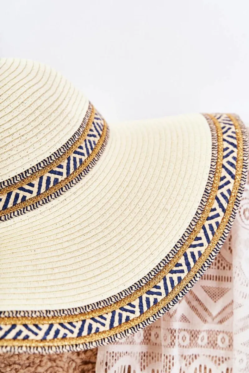 Sale Damski Kapelusz Na Lato Beżowy Sabrina Okrycia Głowy