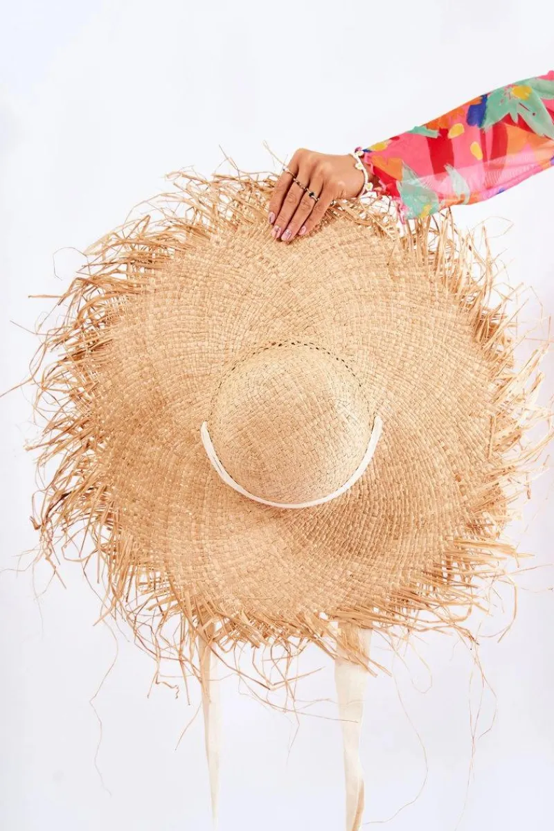 Okrycia Głowy>Boto Damski Kapelusz Słomkowy Beżowy Talia