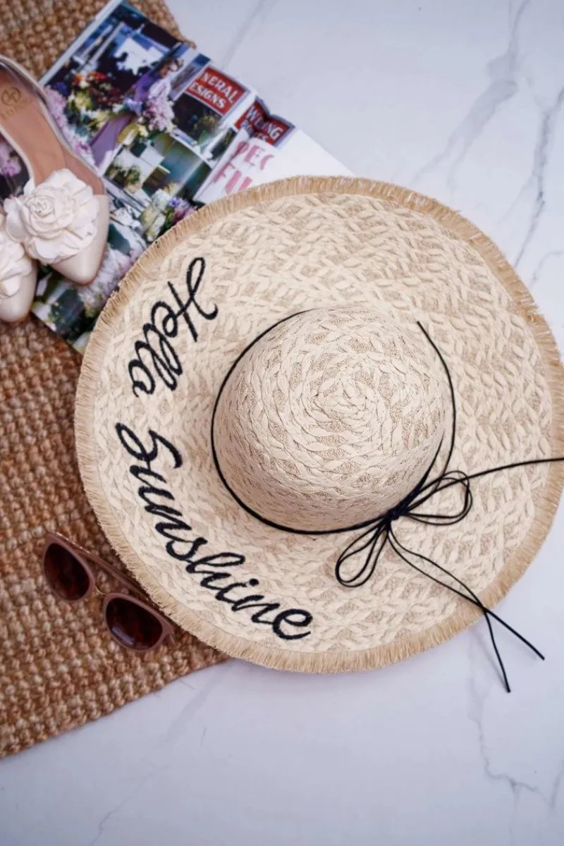 Best Boto Damski Kapelusz Słomkowy Słomiany kolor Sunshine