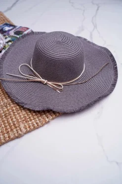 Hot Damski Kapelusz Słomkowy Szary La Madrid Okrycia Głowy