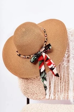 Best Damski Kapelusz Z Kolorowym Paskiem Camel Marsela Okrycia Głowy