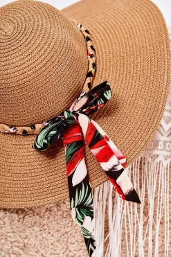 Best Damski Kapelusz Z Kolorowym Paskiem Camel Marsela Okrycia Głowy